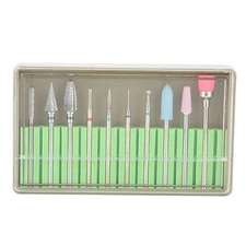 10pcs Electric Nail Drill Bits Kit Manicure Pedicure Nail Polishing Machine