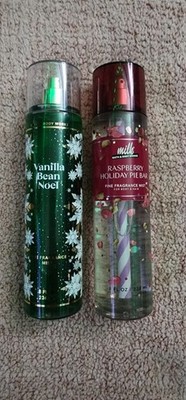 Bath & Body Works Fine Fragrance Mist 8 fl oz Vanilla Bean Noel & Raspberry Pie