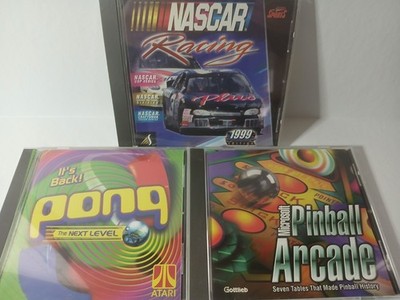 NASCAR Racing (PC Game, 1999 Edition) Pong Atari & Microsoft Pinball Arcade PC 