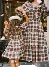 Ivy City Co. Merry Holiday Plaid Tiered Midi Dress with Pockets.  Size 2X