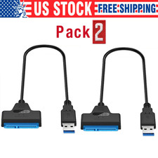 USB 2.0 to 2.5" SATA III Hard Drive Adapter Cable/UASP to USB2.0 Converter lot