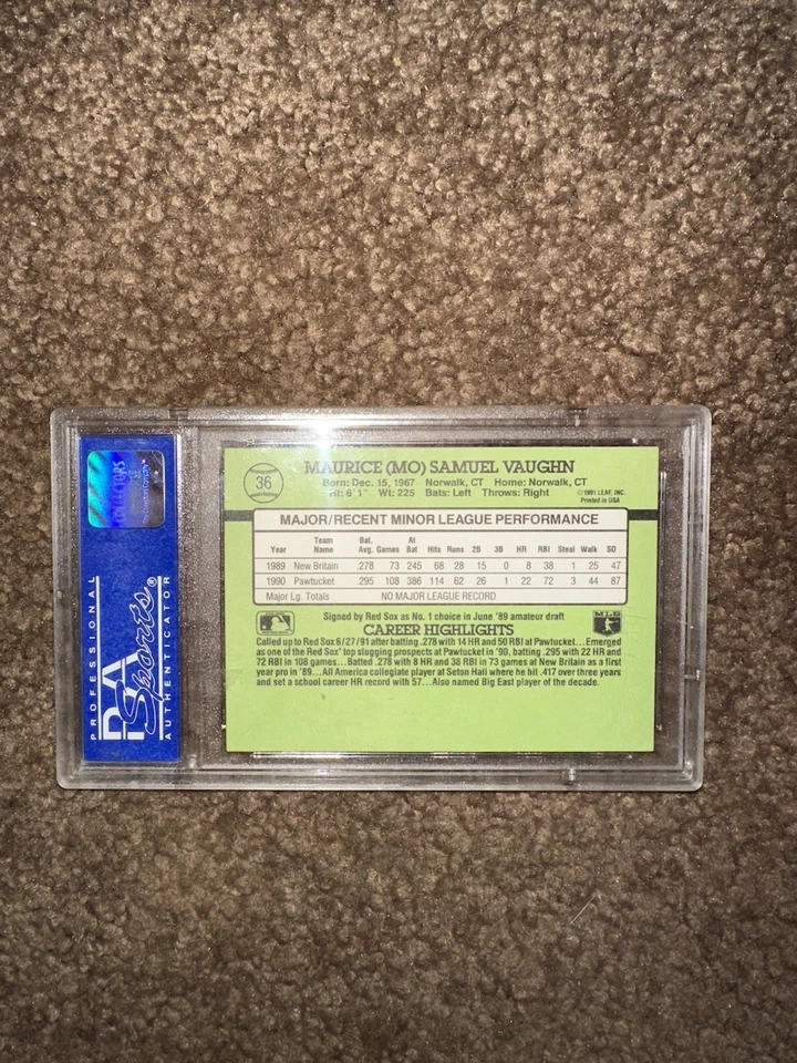 Donruss The Rookies 1991 - Mo Vaughn #36 Foto 2 de 2