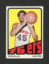 1972-73 Topps Bob Rule Philadelphia 76ers Basketball #40 Ex-Mt ***Sharp***