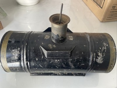 Vintage Kerosene White Gas Gravity Feed Field Kitchen Fuel Tank, Pressure Nipple
