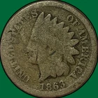 1863 Indian Head Cent Good G Coin #35262