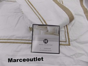 Hotel Collection Coordinated Basics Embroidered Frame KING Shams Champagne