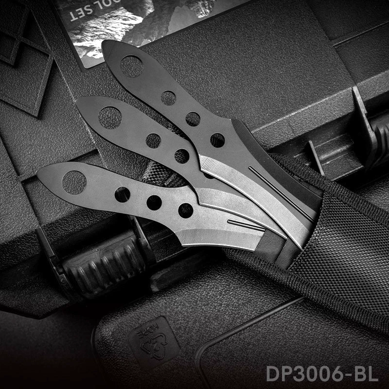 Juego de cuchillos de lanzamiento de acero inoxidable de 8" DISPATCH 3 piezas con funda - Kunai equilibrado Foto 3 de 4