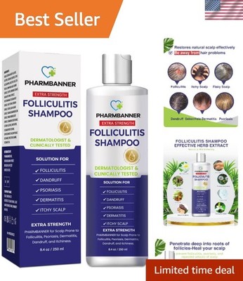 Moisturizing Anti-Fungal Shampoo for Folliculitis & Seborrheic Relief - 9.91 oz