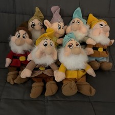 Disney Store Snow White and the Seven Dwarfs Complete Set of 7 Plushes