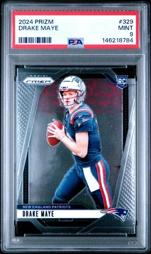 2024 PANINI PRIZM #329 DRAKE MAYE ROOKIE RC PSA 9