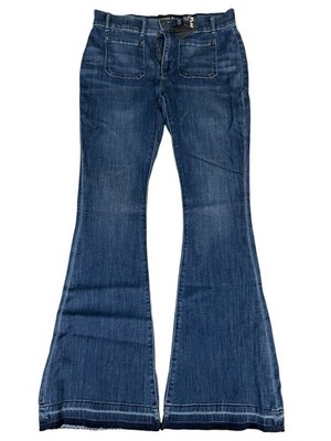 Express Jeans Womens Sz 10R Bell Flare Mid Rise Pockets In Front NWT E22