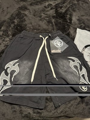 Hellstar Flame Black Shorts Size XL