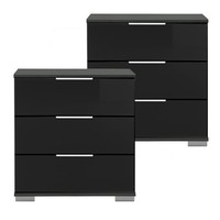 Schlafzimmer 2Er Nachttisch Nachtschrank Nachtkonsole Boxspringbetten Graphit