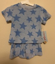 cat and jack snuggly soft pajamas Sz 12 M