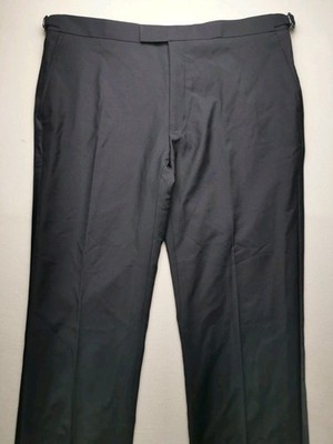 T.M. LEWIN Herren UK 37R Nicholas Slim Wolle Mohair Abendmode Hose NEU schwarz