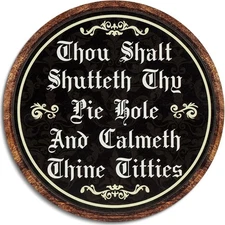 Gothic Room Decor for Bedroom, Goth Home Decor Aesthetic Antique Wall Art, Wood