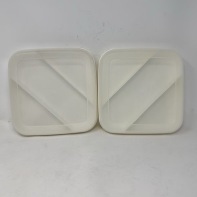 Vtg x2 Eagle Craftstorables Square Tray Storage System Craft Sewing Bin 8.5 