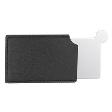 Pocket Mirror Stainless Steel Compact Makeup Travel Handheld ,Black 2.5"x3.66"