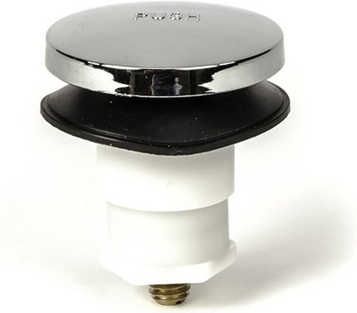 #ad Tip Toe Push Style Tub Drain Stopper 5 16” Threaded Pin Chrome Bathtub $8.49