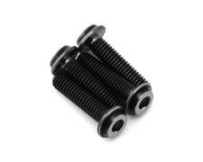 JConcepts 3x12mm "Top Hat" Titanium Screws Black 4 JCO5040-2