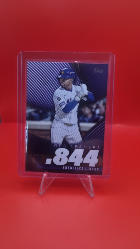 Topps 2025 Series 2 Francisco Lindor OPS Leaders .844 OPS-19 Insert Mets
