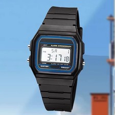 Orologio Digitale Uomo Sport Moda Marca Top Semplice Quadrato Display LED Casual S