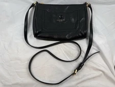 MARC JACOBS Pebble Soft Leather Black Messenger Crossbody Bag Purse NEW YORK