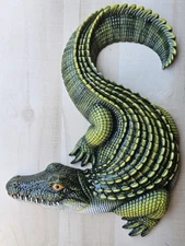 Aligator Gator wall replica decor 16"  Swamp Reptile Everglades Crocodile Bayou