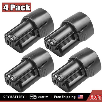 4X 12V For Bosch 4.8Ah Lithium-ion Battery BAT411 BAT412 BAT414 GSR GDR GSB GWI