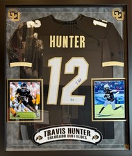 Travis Hunter Autographed Colorado Buffs Jersey DLX Framed Beckett COA