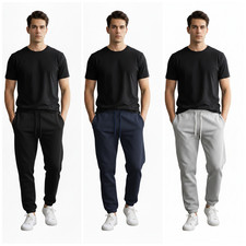Mens Fleece Joggers Sweatpants Tracksuit Bottoms Gym Casual Trousers Pants S-2XL