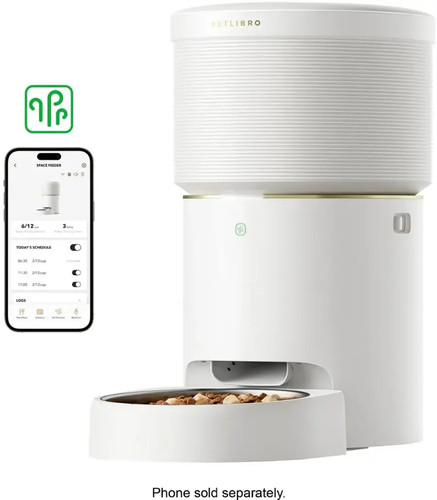 Petlibro PL-AF107-01W Space Automatic Pet Feeder, White - Certified Refurbished