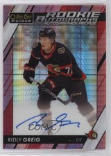 2023-24 O-Pee-Chee Platinum Rookie Red Prism 23/30 Ridly Greig #R-RG Auto 1e7g