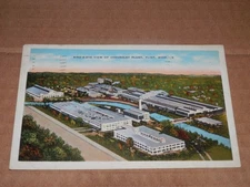 FLINT MICHIGAN - 1938 USED POSTCARD - BIRD'S-EYE VIEW - CHEVROLET PLANT