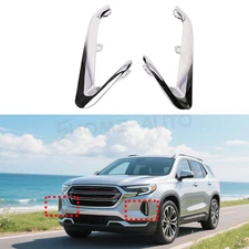 Pair Front Car Fog Light Bezel Chrome Cover Trims For GMC Terrain 2018-2020