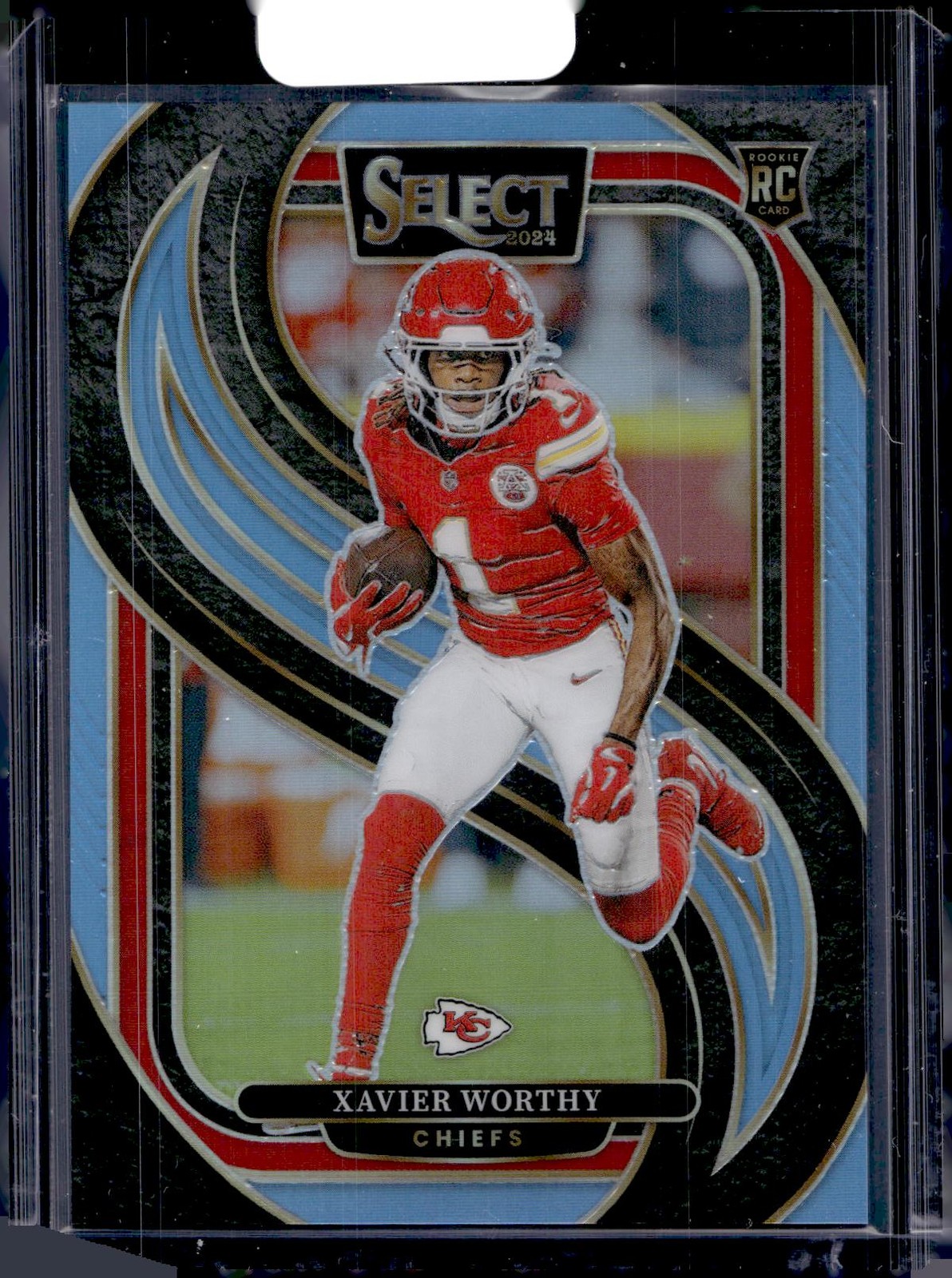 2024 Panini Select #119 Xavier Worthy Light Blue Prizm #/99