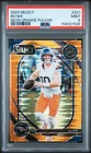Bo Nix 2024 Panini Select #221 Neon Orange Pulsar Prizm RC Rookie 5/7 PSA 9