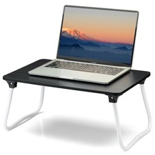 Foldable Lap Desk Portable Laptop Bed Table Mini Stand for Couch Floor - Black