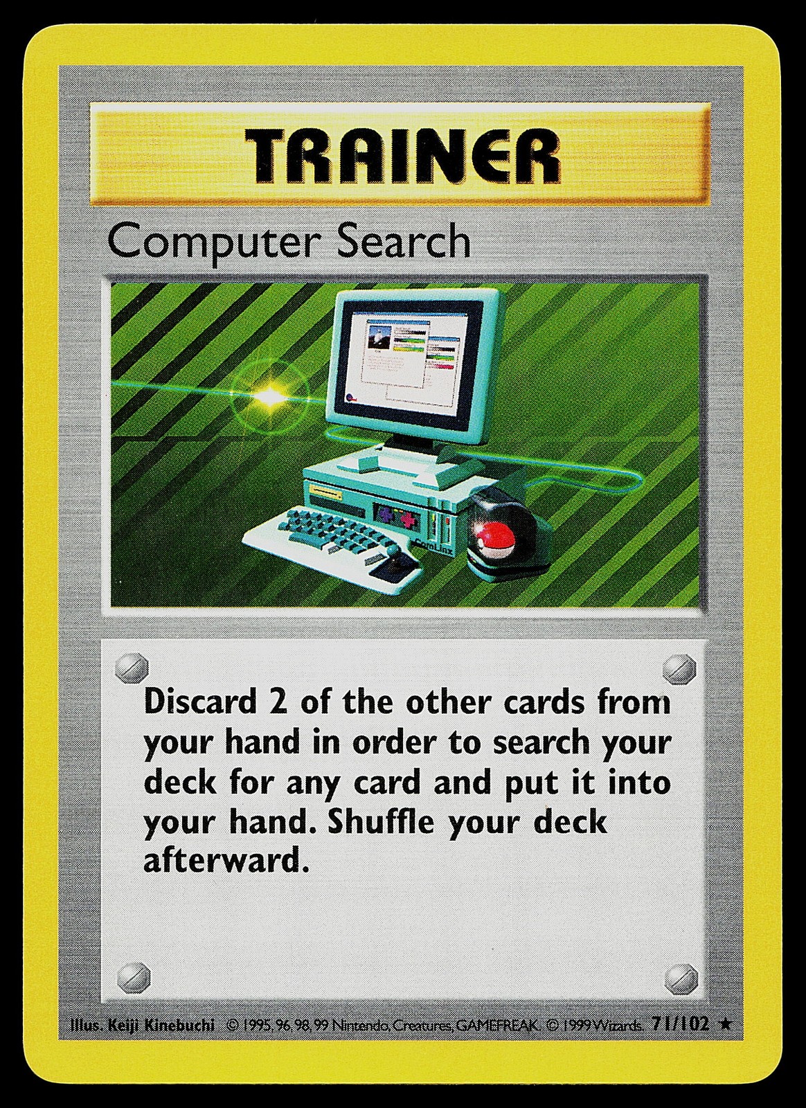 Pokemon Card - Computer Search Base Set (Shadowless) 71/102 Rare