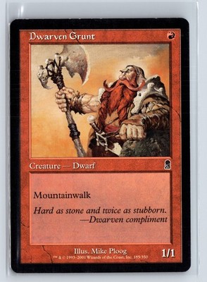 (3x) DWARVEN GRUNT - Odyssey   MTG Magic the Gathering Card - Common