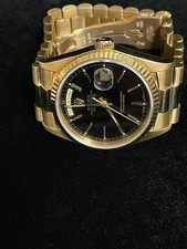 1991 Rolex Day-Date 18238 Black Dial Double Quick 18kt President No Papers 36mm 4