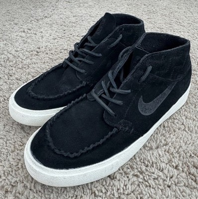 Nike SB Janoski Shoes Mens 5.5 Mid AQ7460 002 Black Suede Mid Top‎ Skate Sneaker Nike Zoom Stefan Janoski Crafted SB Mid Black for Sale  main image 3
