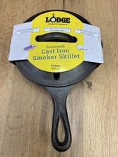 Lodge 6.5" Cast Iron Smoker Skillet L3SMSK Seasoned USA Made Grill Wood Chips