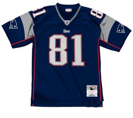 Randy Moss New England Patriots Nfl 2007 Navy Throwback Jersey