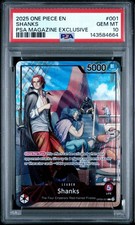 2025 ONE PIECE PROMOS PSA MAGAZYN EKSKLUZYWNY #001 SHANKS PSA 10