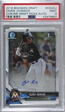 2018 Bowman Draft Chrome Pick Osiris Johnson #CDA-OJ PSA 9 MINT Auto 0c6