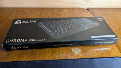 Kabellose Tastatur UK Layout Hintergrundbeleuchtung leise schlank Gaming KLIM Chroma PC Laptop Mac