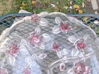 VTG Mikasa Bella Rosa Pink Frost Crystal Divided Relish Tray Serving Platter — photo 2