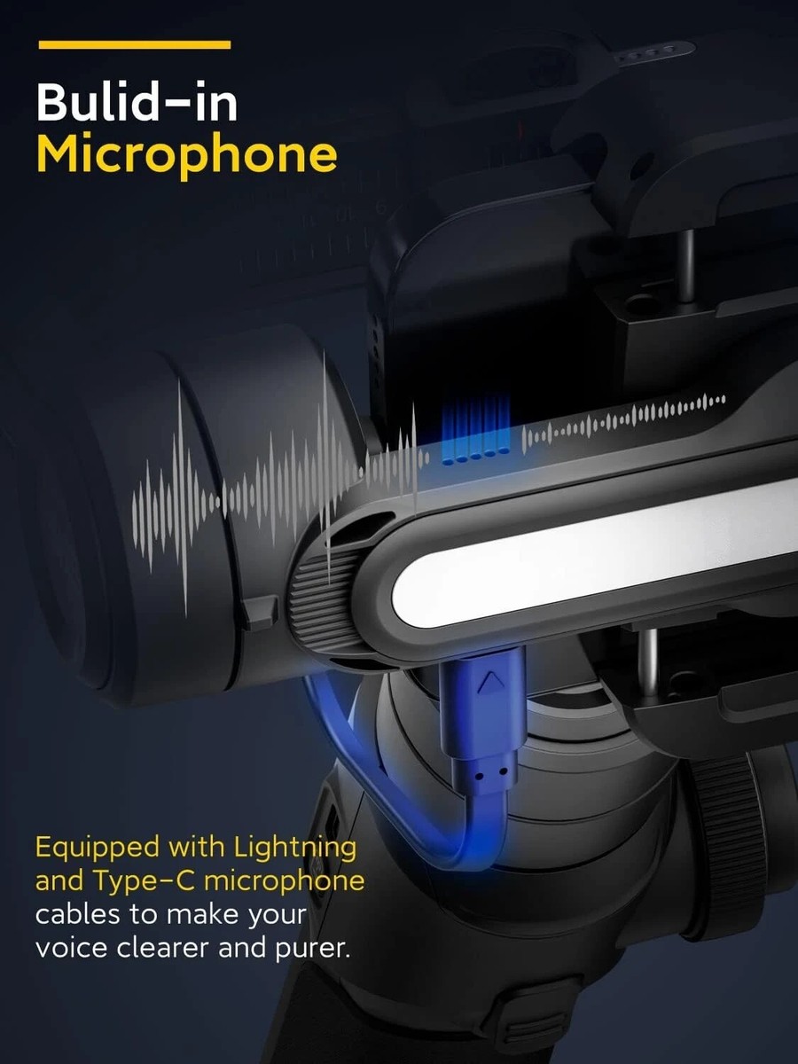 AOCHUAN Smart S2 3-Axis Gimbal Stabilizer Fill light for iPhone