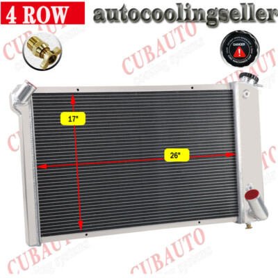 4-ROW ALUMINUM RADIATOR FITS 1969-1972 CHEVROLET CORVETTE 5.7L V8 AT SMALL BLOCK